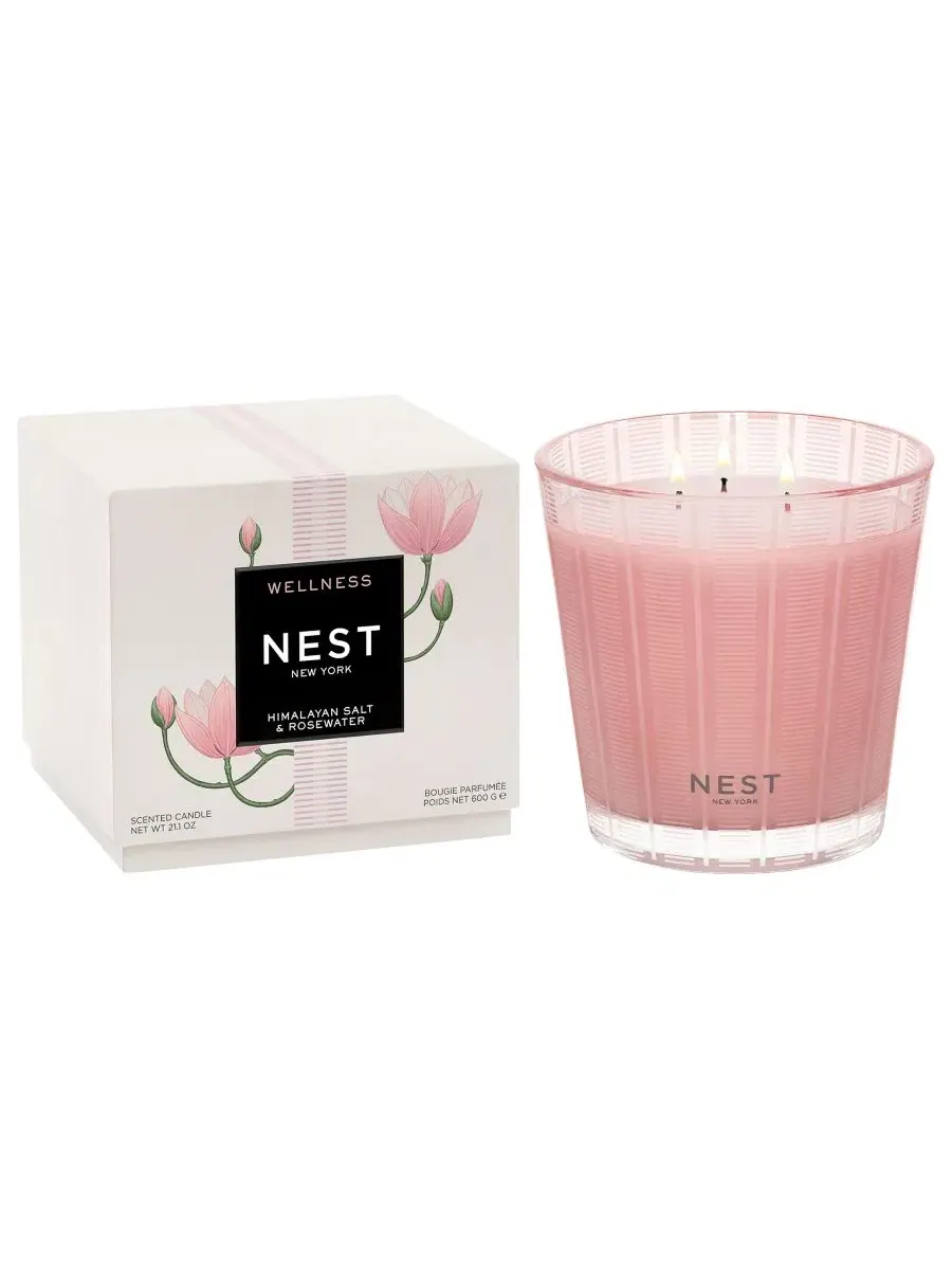 Ароматическая свеча с тремя фитилями Himalayan Salt & Rosewater NEST New York — изображение 1 из 5, нет цвета