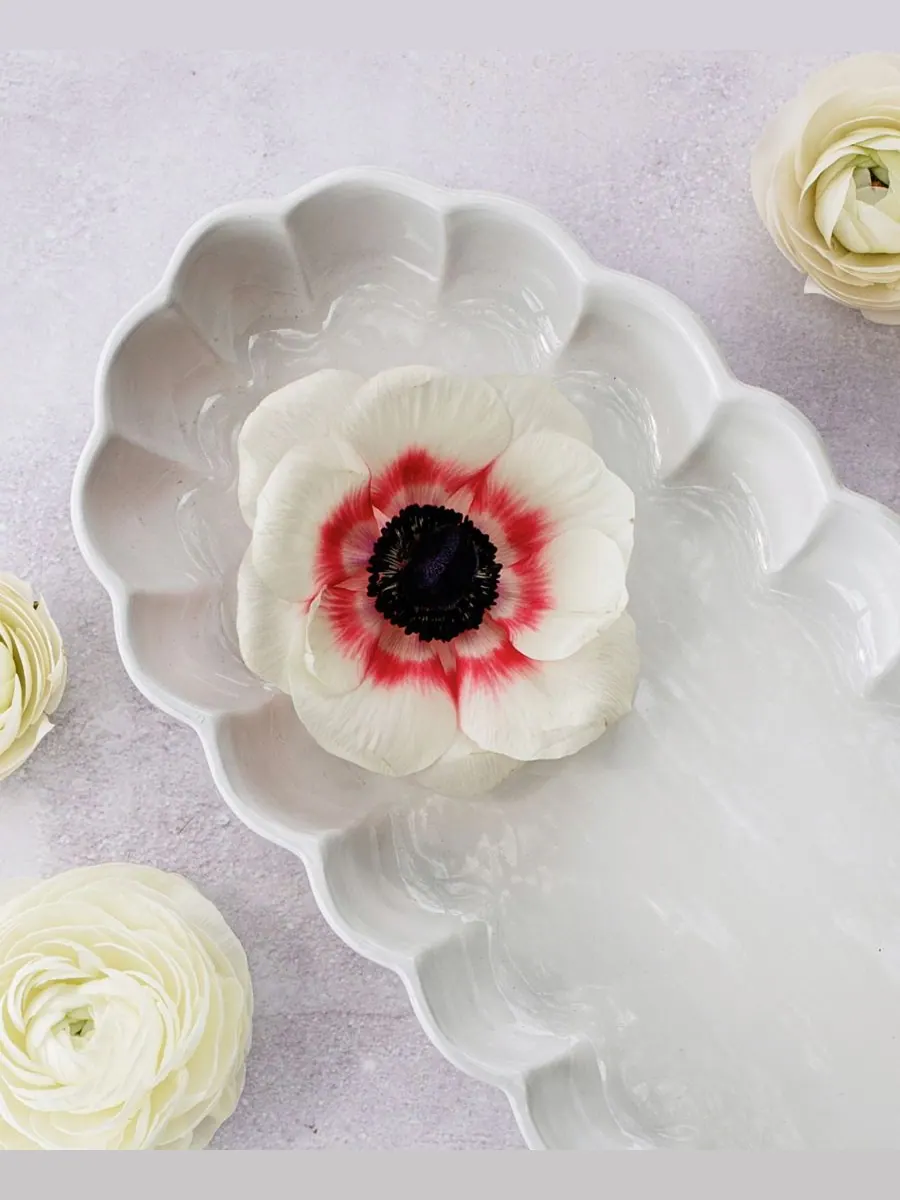 Овальный поднос Incanto Ruffle VIETRI — изображение 2 из 4, белый