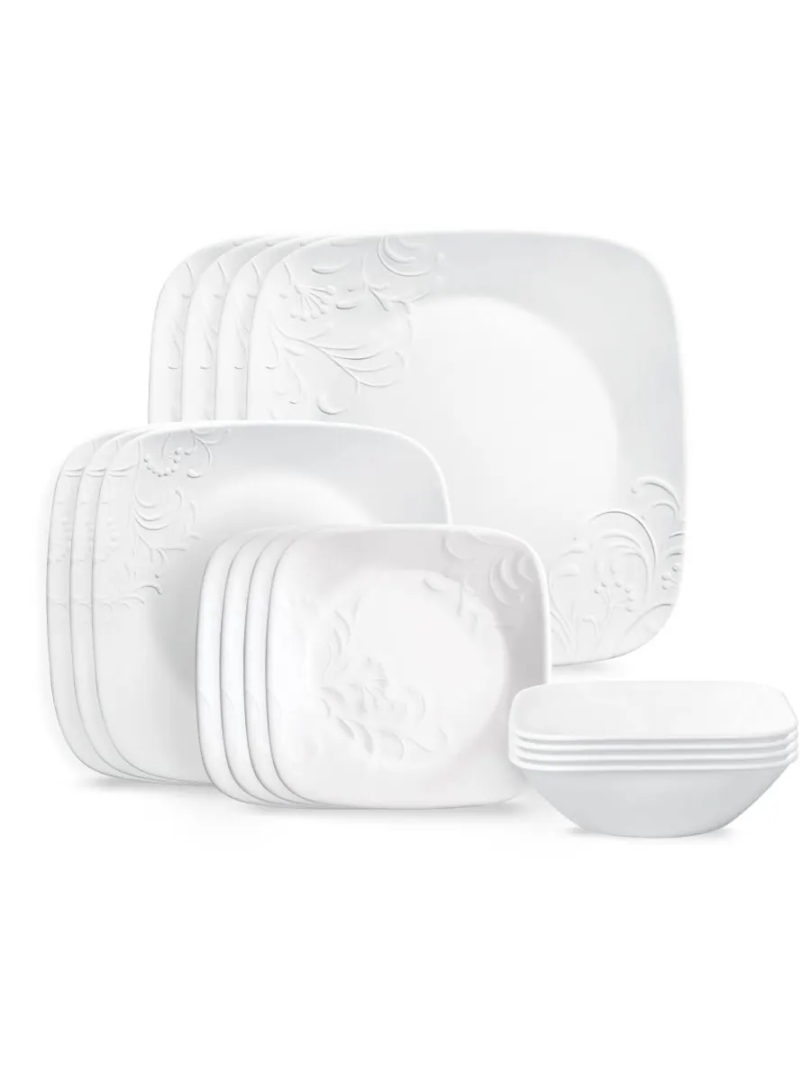 Набор посуды Cherish Square из 16 предметов, на 4 персоны Corelle — белый