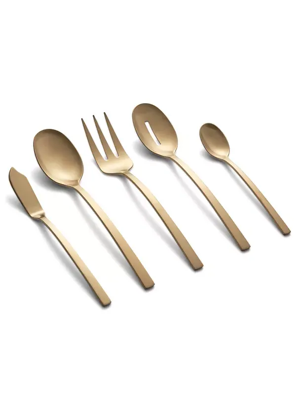 Набор столовых приборов Beacon Gold Satin, 45 предметов, на 8 персон Cambridge Silversmiths — изображение 2 из 4, золото