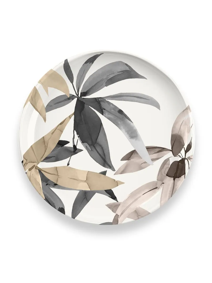 Набор из 6 салатных тарелок Bali Leaves Salad Plates Merge Abode Homewares — изображение 2 из 3, коричневый