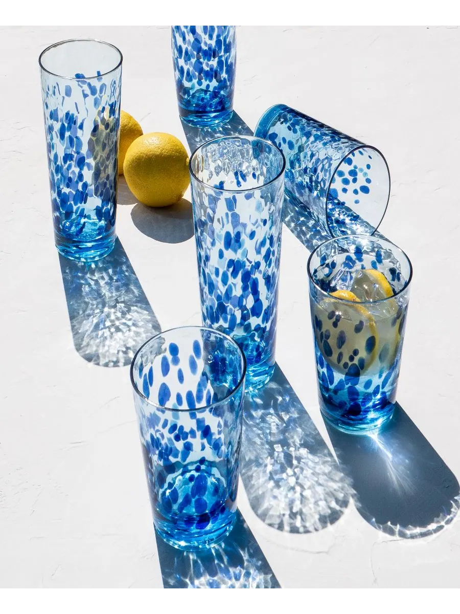 Набор из 6 стаканов Talavera Abode Homewares — изображение 3 из 5, синий