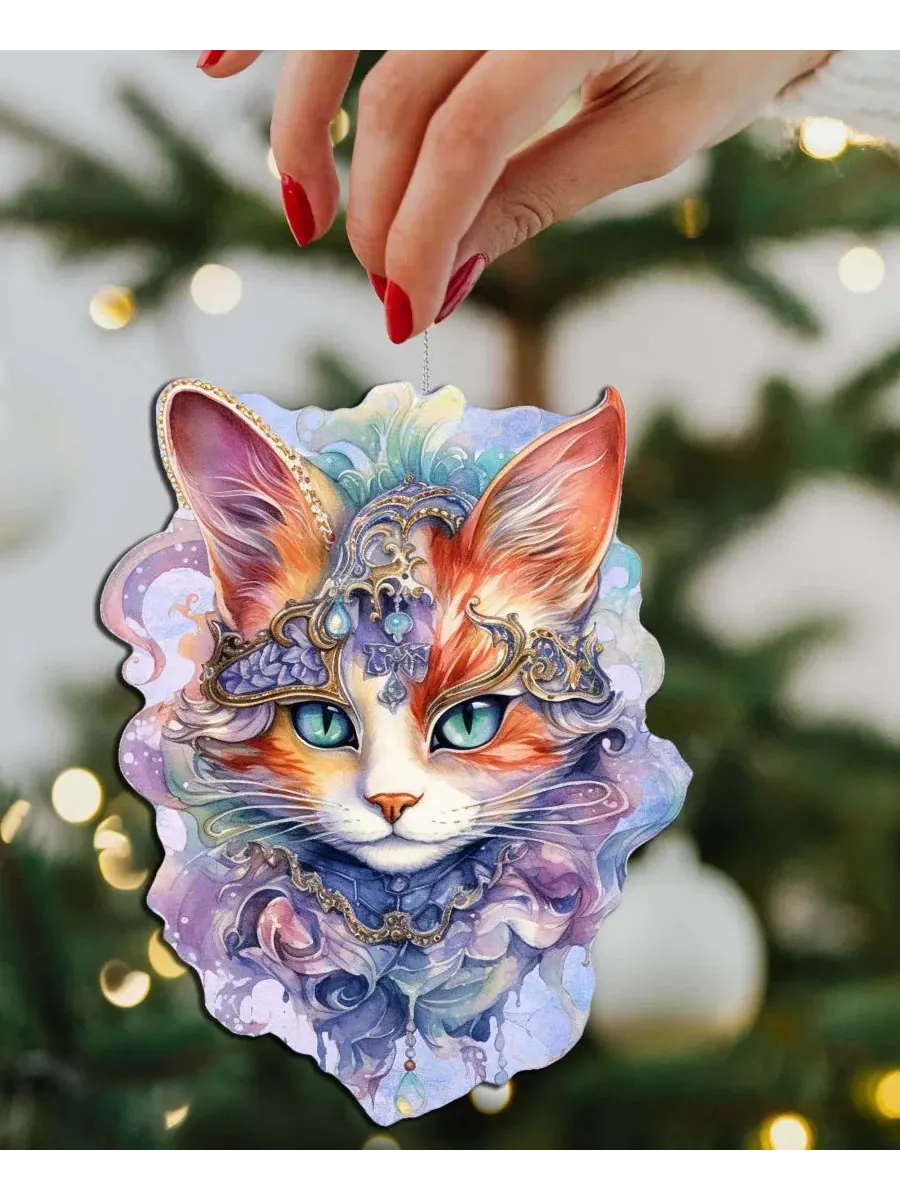 Набор елочных украшений Beautiful Cats Holiday Ornaments Designocracy — изображение 6 из 8, мульти