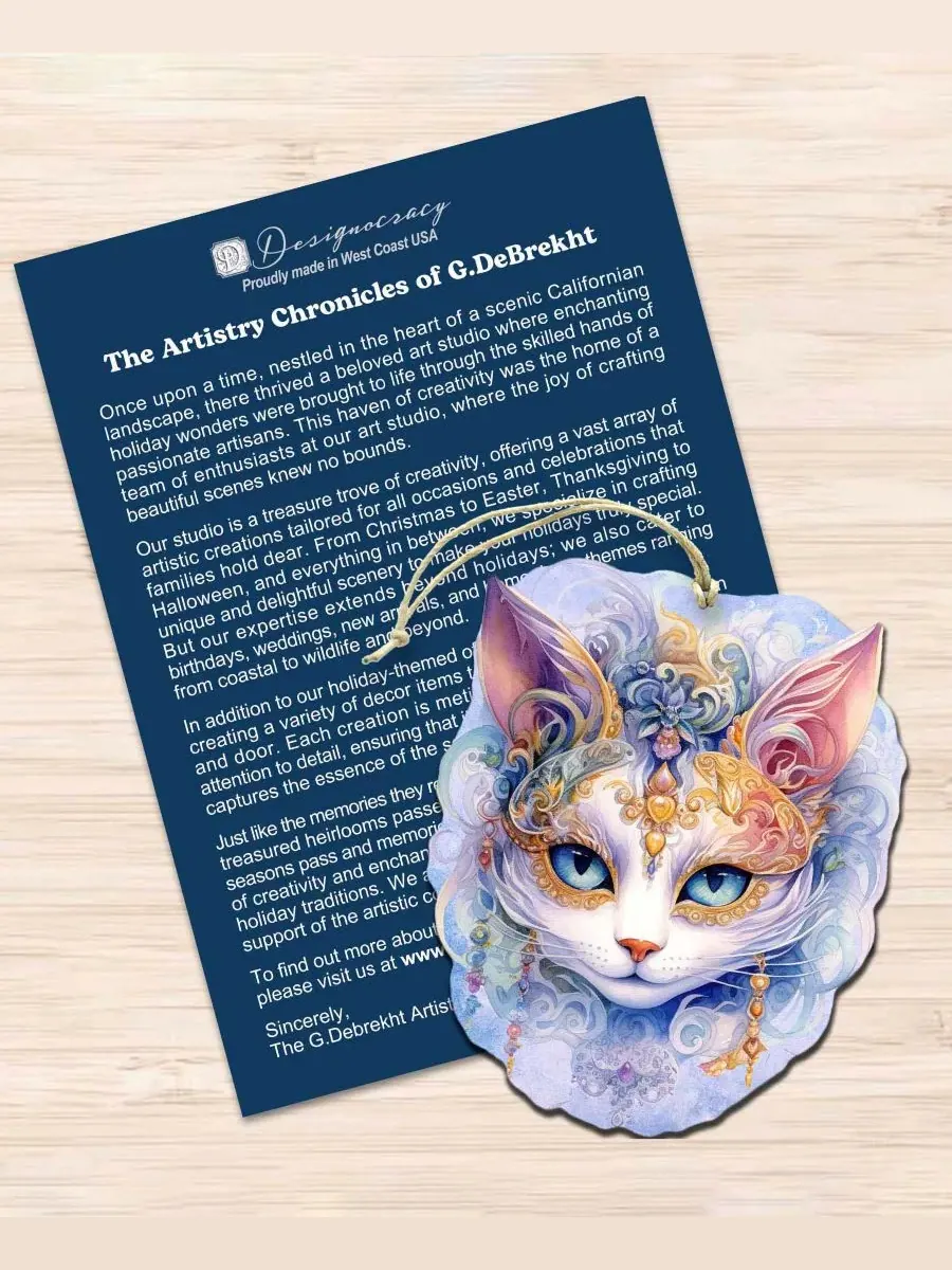 Набор елочных украшений Beautiful Cats Holiday Ornaments Designocracy — изображение 7 из 8, мульти