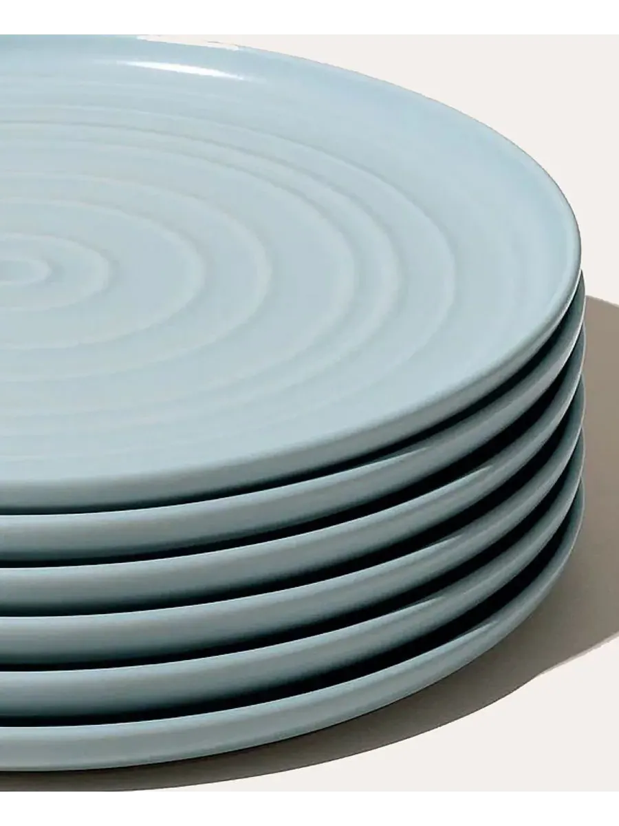 Набор из 6 обеденных тарелок Terra, 26,7 см Abode Homewares — изображение 3 из 3, синий