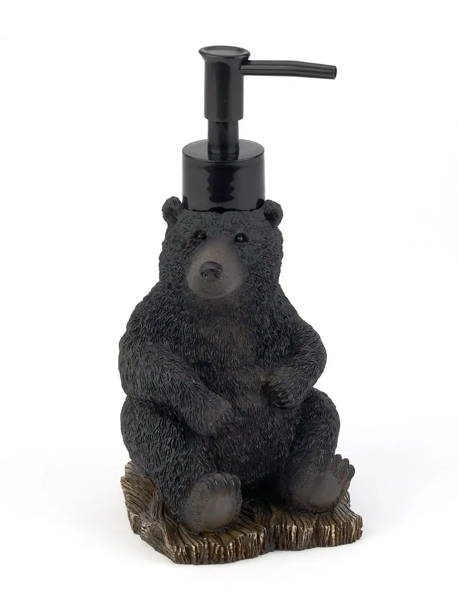 Дозатор для мыла/лосьона из смолы от Black Playful Bears Lodge Avanti — изображение 1 из 3, мульти