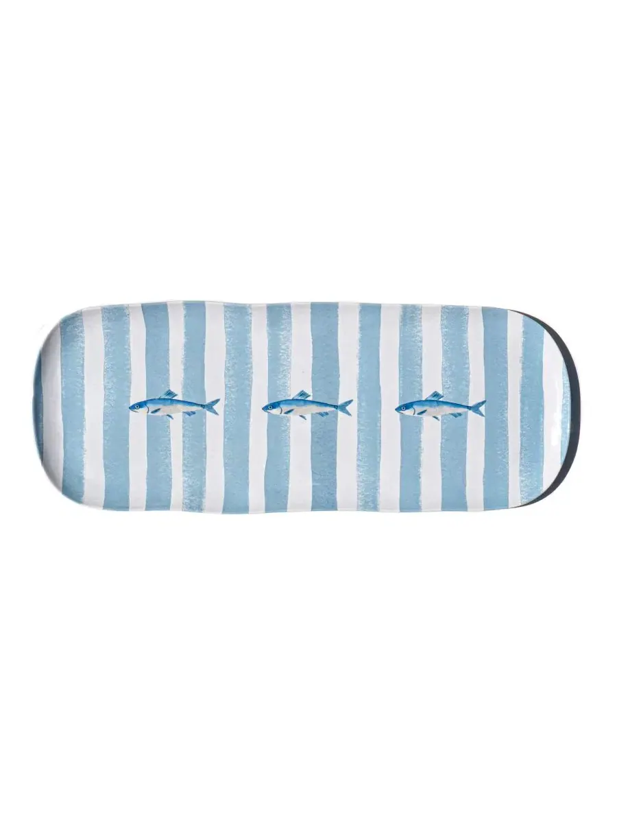 Сервировочное блюдо Sardinia Melamine Stripe 17,5 см Abode Homewares — изображение 1 из 5, синий