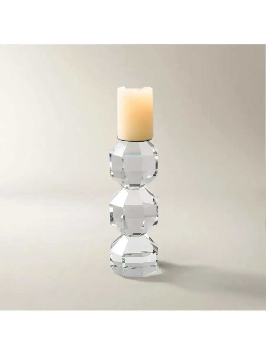 Подсвечник Chiaro Crystal Pillar Holder Z Gallerie — изображение 3 из 3, прозрачный