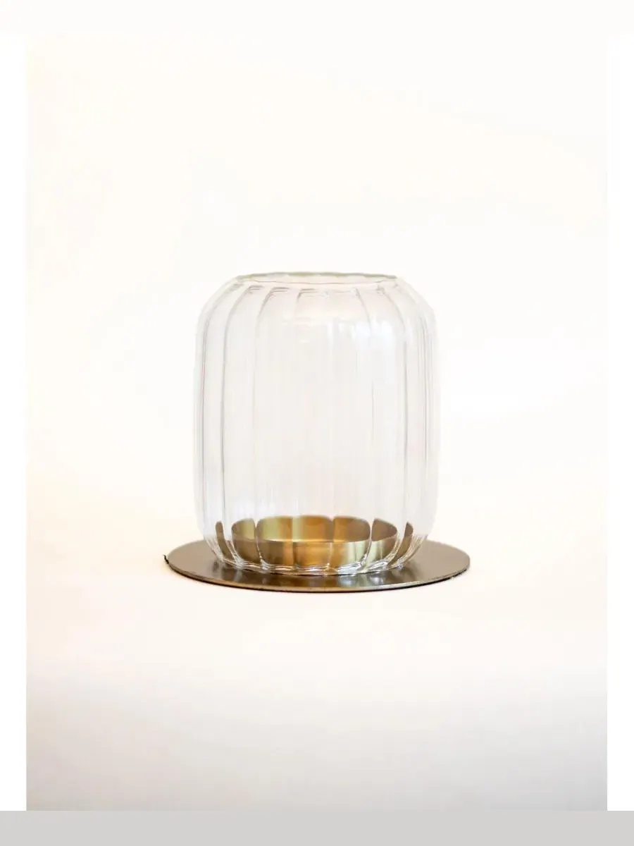 Стеклянный фонарь Kira Glass, крупный Fleck — прозрачный