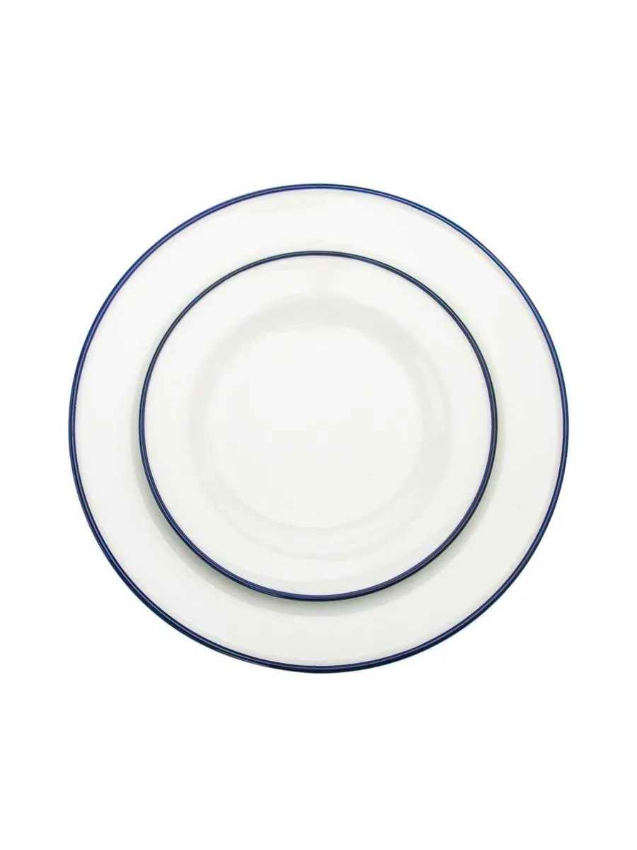 Набор посуды Bistro Blue Band из 16 предметов, на 4 персоны Godinger — изображение 4 из 5, белый