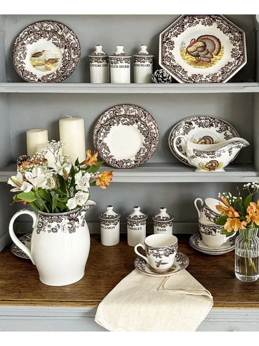 Набор салатных тарелок Delamere, 4 штуки Spode — изображение 5 из 5, коричневый