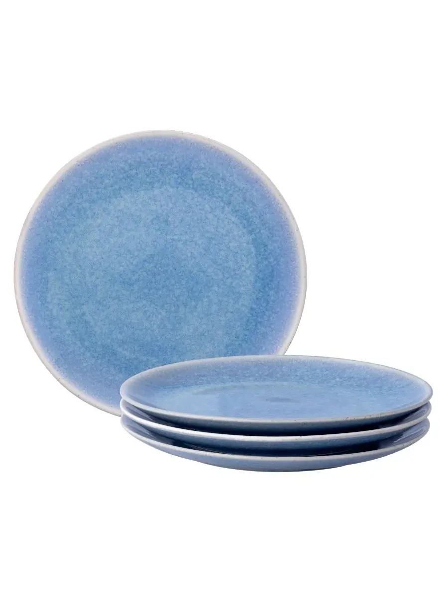 Набор из 4 салатных тарелок Colorwave Kiln Azure Coupe Noritake