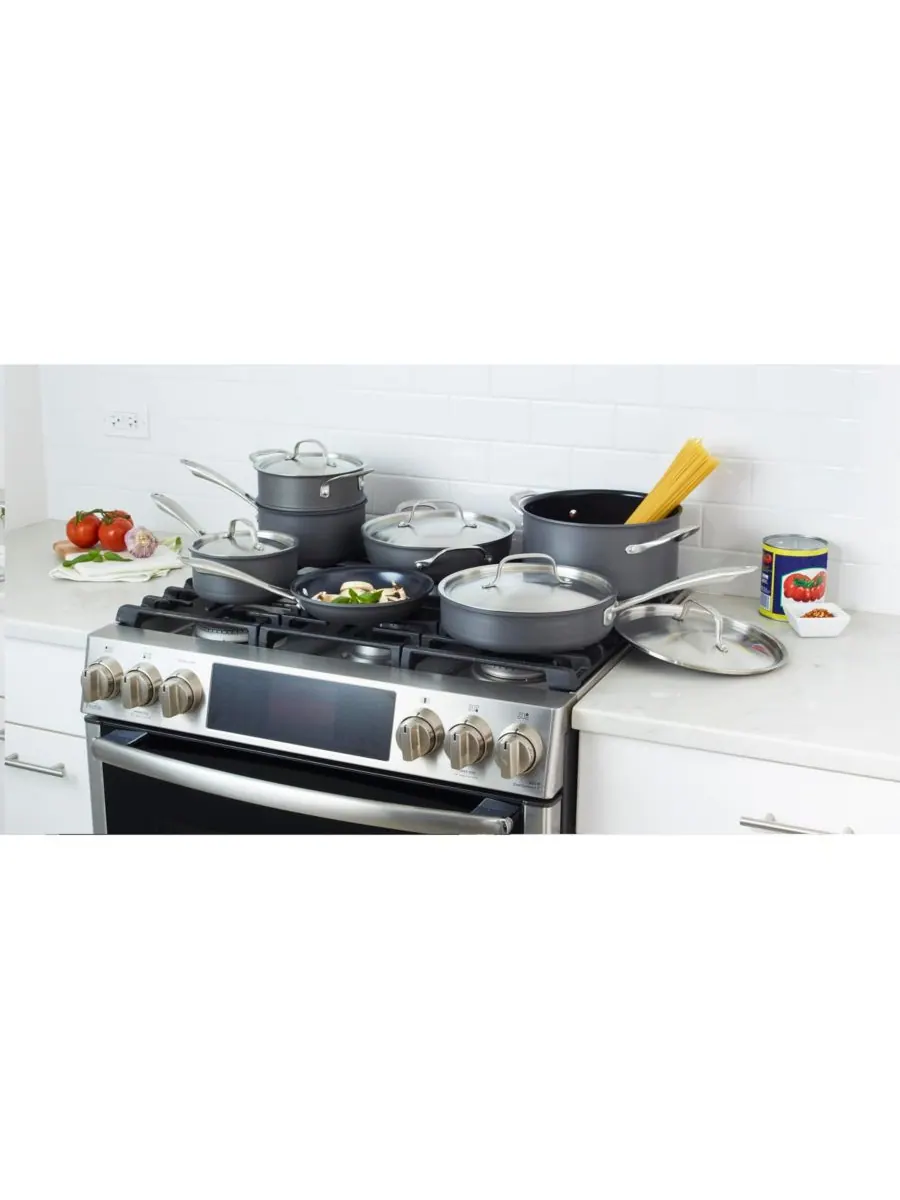 Набор посуды GreenGourmet из 12 предметов с твердым анодированным покрытием Cuisinart — изображение 2 из 2, черный