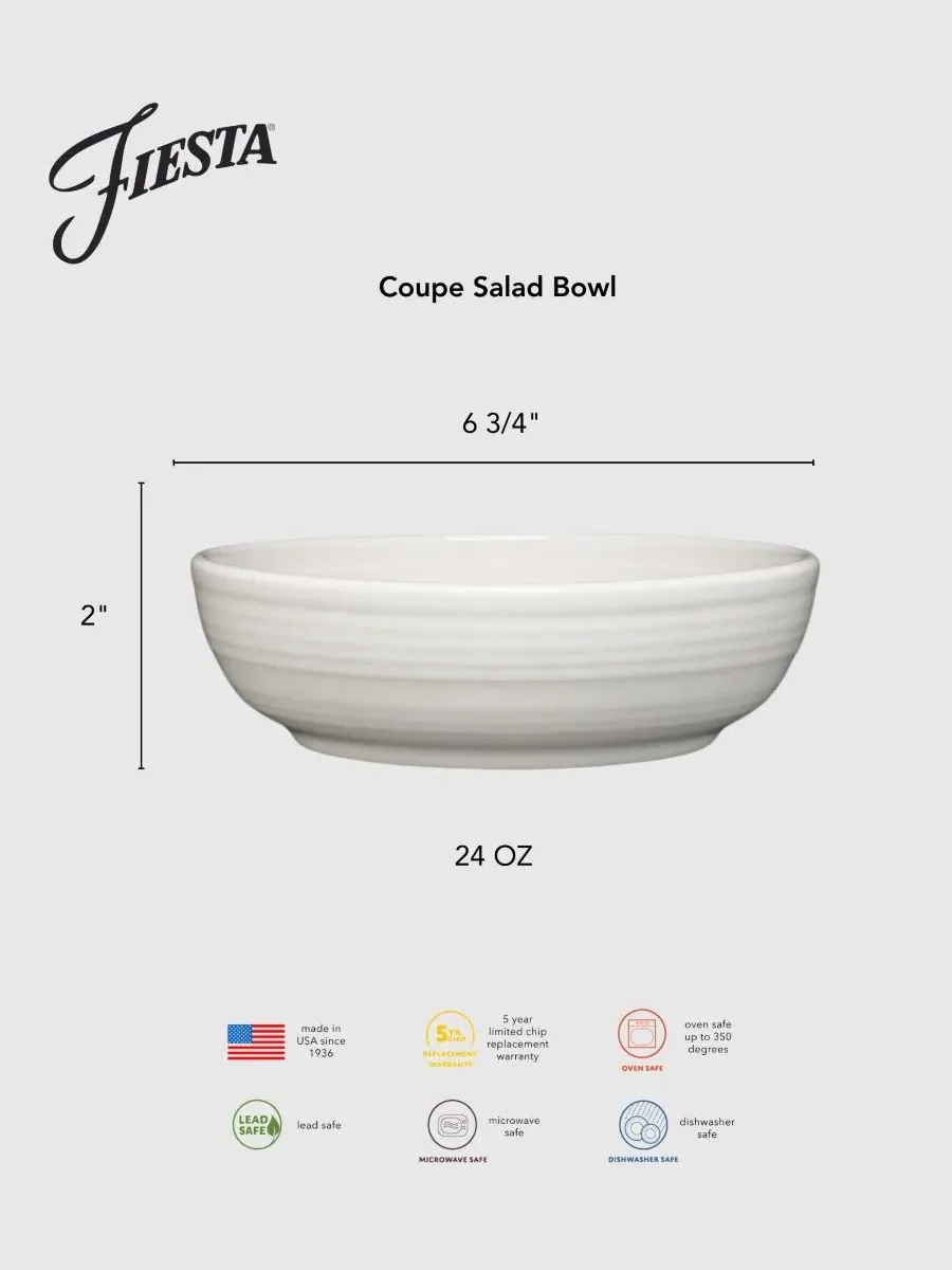 Салатная тарелка Lavender Coupe Salad Bowl, 710 мл Fiesta — изображение 3 из 5, фиолетовый