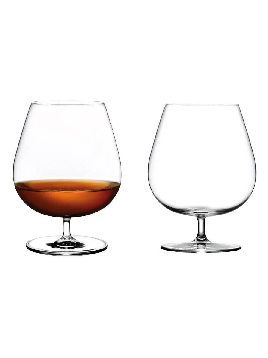 Винтажные бокалы для коньяка, набор из 2 штук Nude Glass — изображение 3 из 3, прозрачный