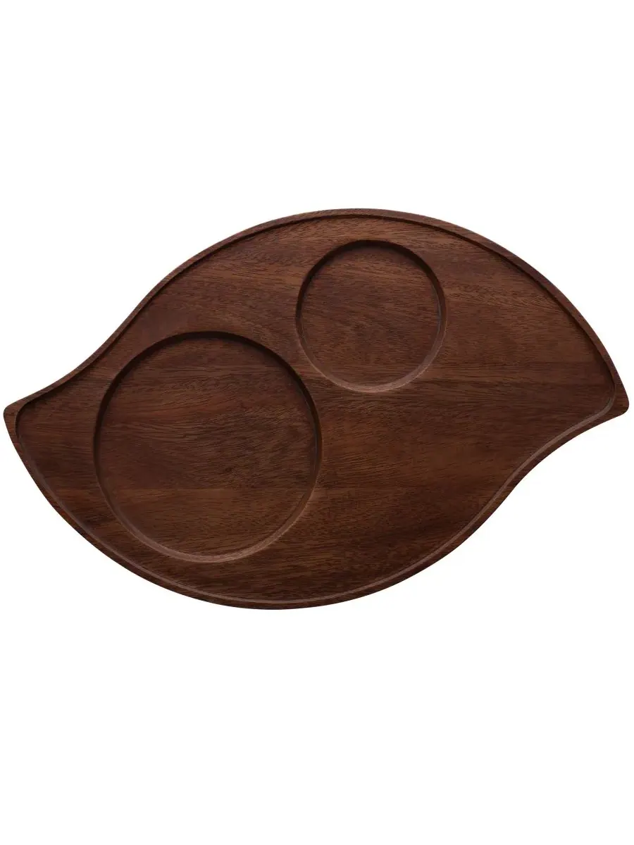 Поднос Noritake Kona Wood Crescent фигурный 43 см — изображение 1 из 10, морилка для дерева