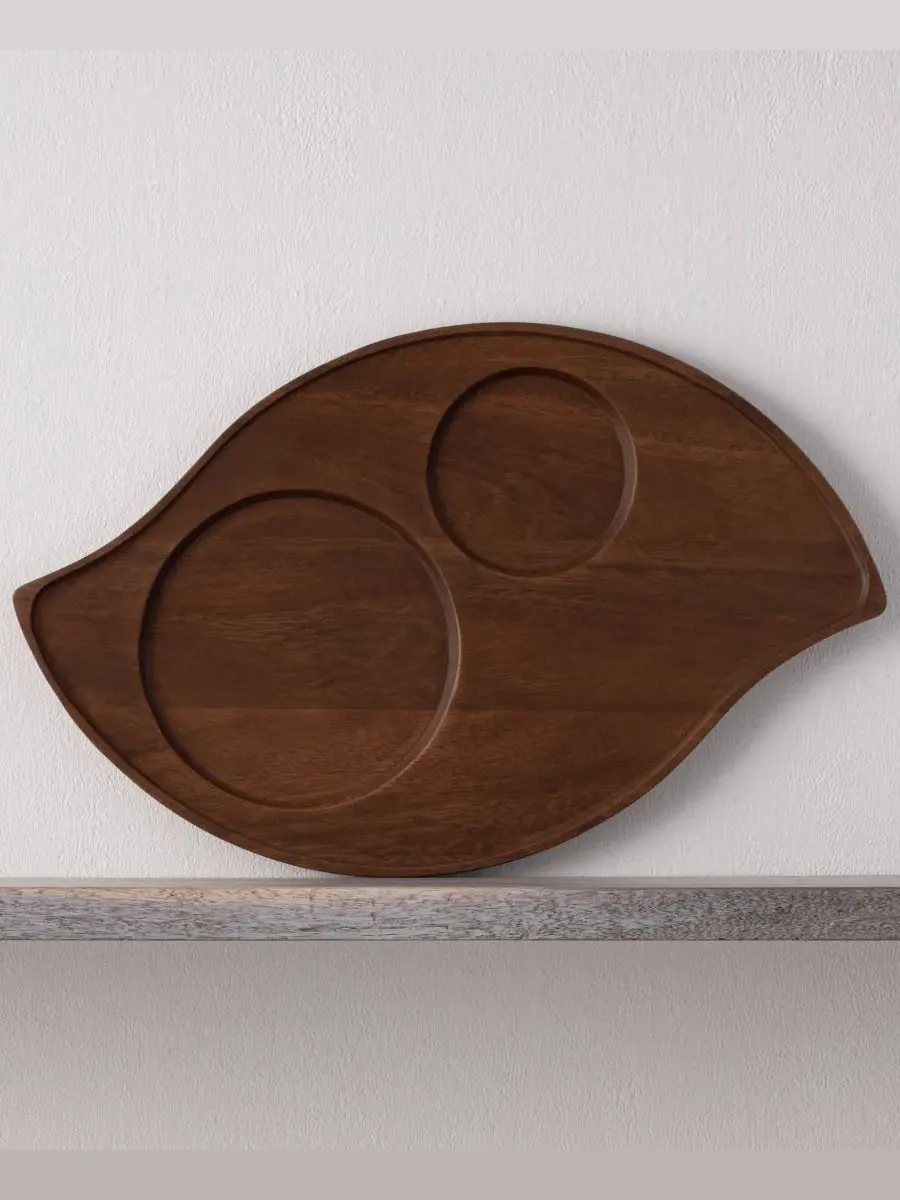 Поднос Noritake Kona Wood Crescent фигурный 43 см — изображение 4 из 10, морилка для дерева