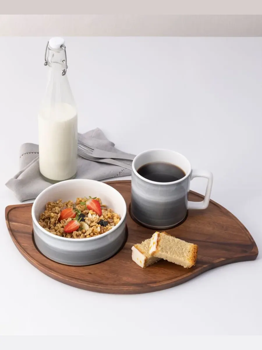 Поднос Noritake Kona Wood Crescent фигурный 43 см — изображение 6 из 10, морилка для дерева