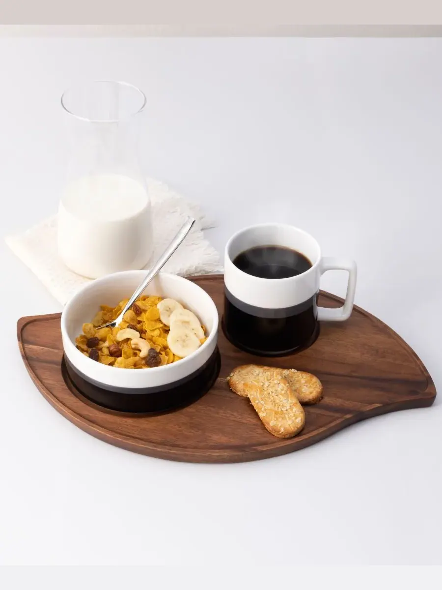 Поднос Noritake Kona Wood Crescent фигурный 43 см — изображение 7 из 10, морилка для дерева