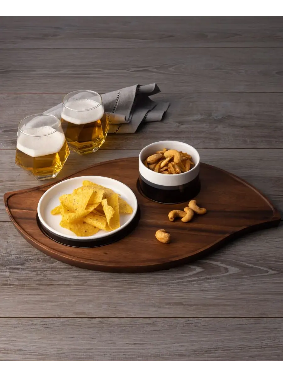 Поднос Noritake Kona Wood Crescent фигурный 43 см — изображение 8 из 10, морилка для дерева