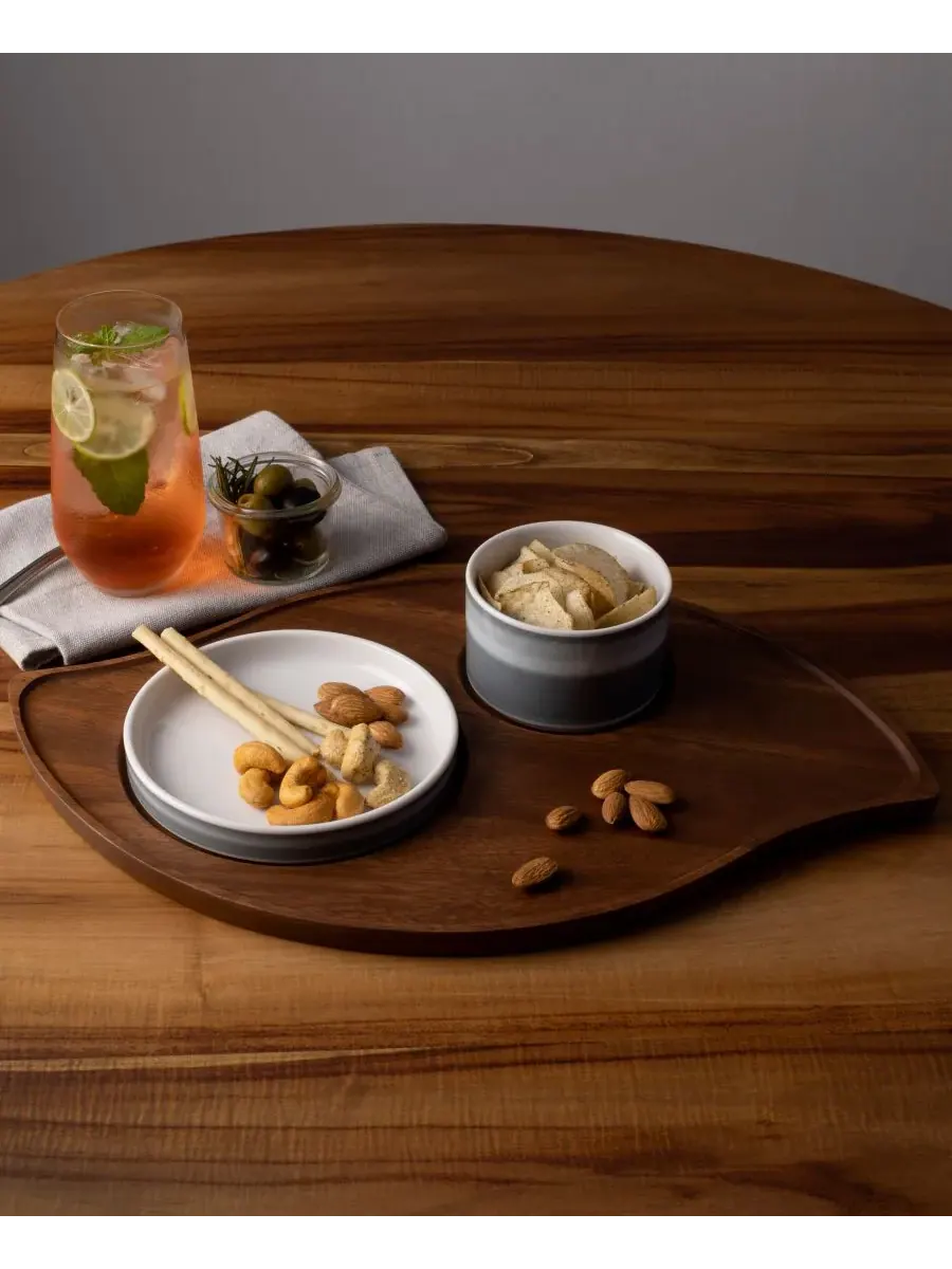 Поднос Noritake Kona Wood Crescent фигурный 43 см — изображение 9 из 10, морилка для дерева