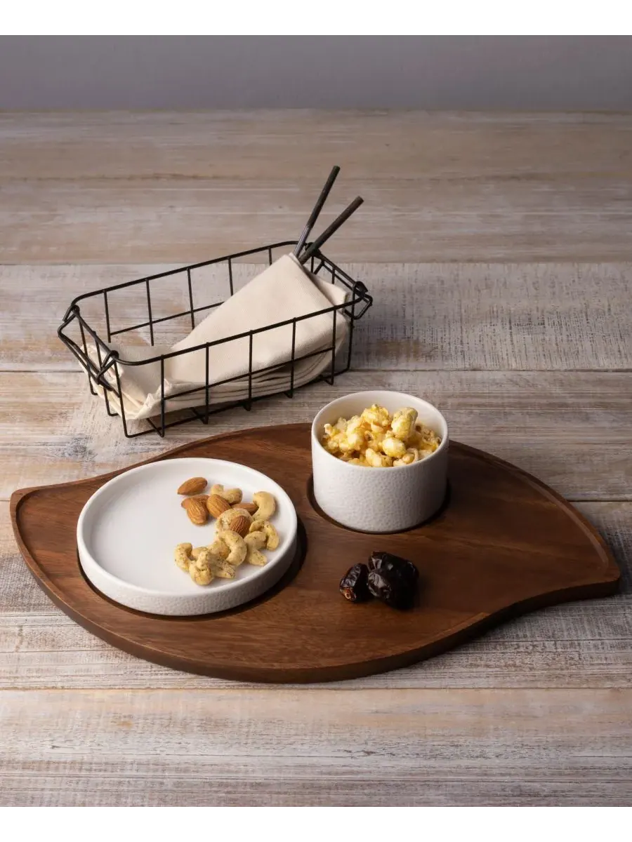 Поднос Noritake Kona Wood Crescent фигурный 43 см — изображение 10 из 10, морилка для дерева