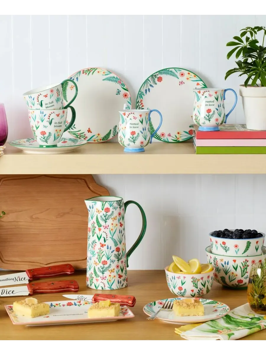 Коллекция посуды First Blooms Oneida — изображение 4 из 4, зеленый