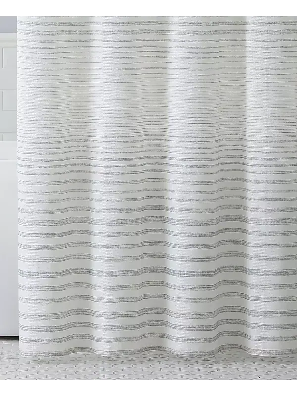 Занавеска для душа из ткани «Добби» в полоску, 72 x 72 дюйма Tommy Bahama Home — изображение 3 из 4, мульти