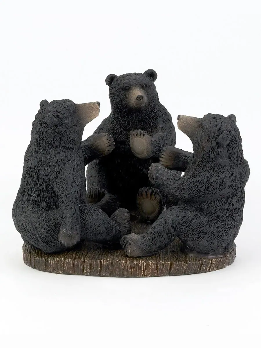 Подставка для зубных щеток из смолы Black Playful Bears Lodge Avanti — изображение 1 из 3, мульти