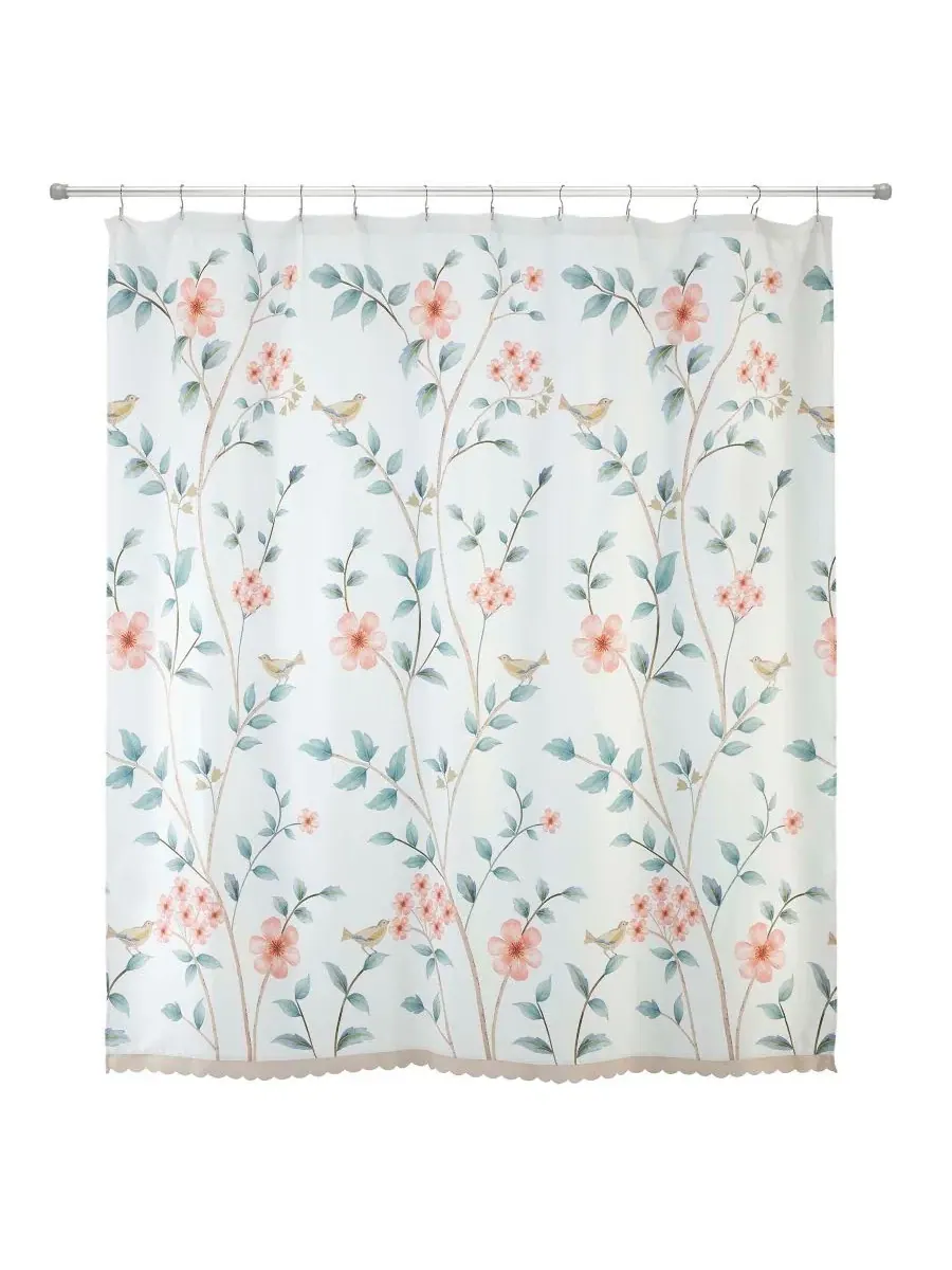 Занавеска для душа Pretty Birds, 183 см x 183 см Avanti — изображение 2 из 3, прозрачный