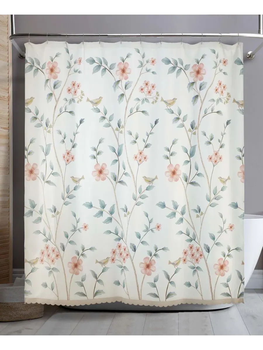 Занавеска для душа Pretty Birds, 183 см x 183 см Avanti — изображение 3 из 3, прозрачный