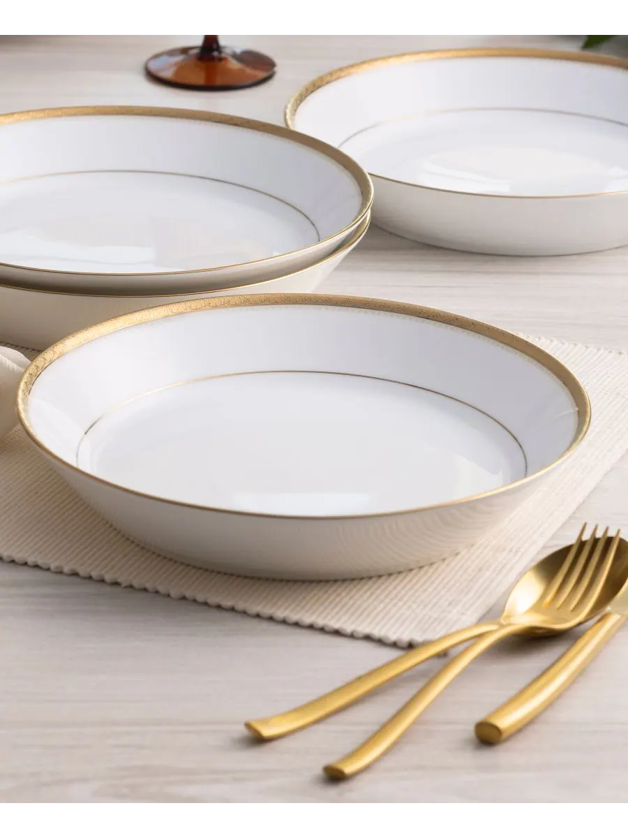 Обеденные тарелки Charlotta Coupe, набор из 4 шт Noritake — изображение 3 из 3, золото