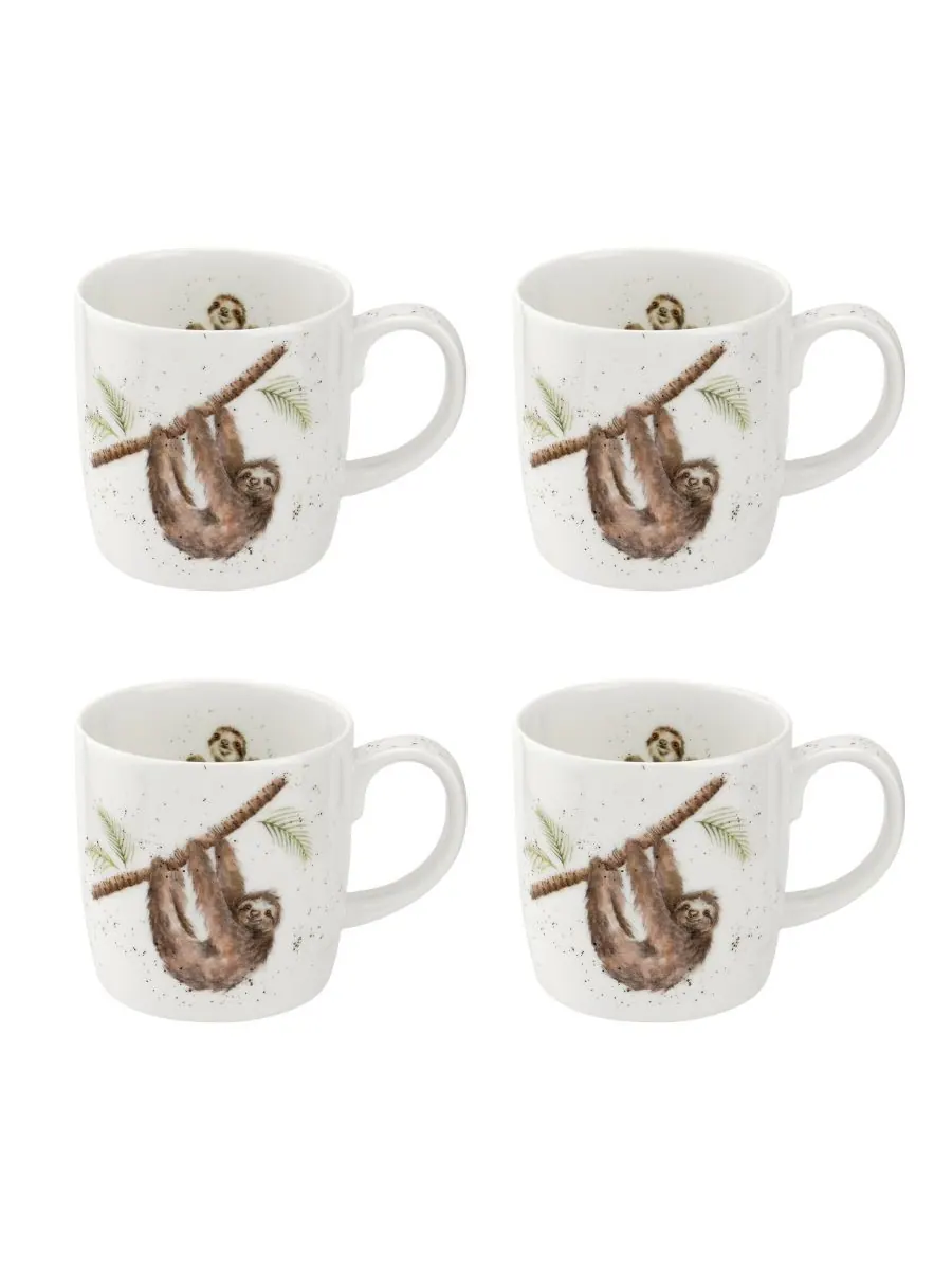 Набор из 4 кружек Hanging Around Wrendale Designs — изображение 2 из 3, белый