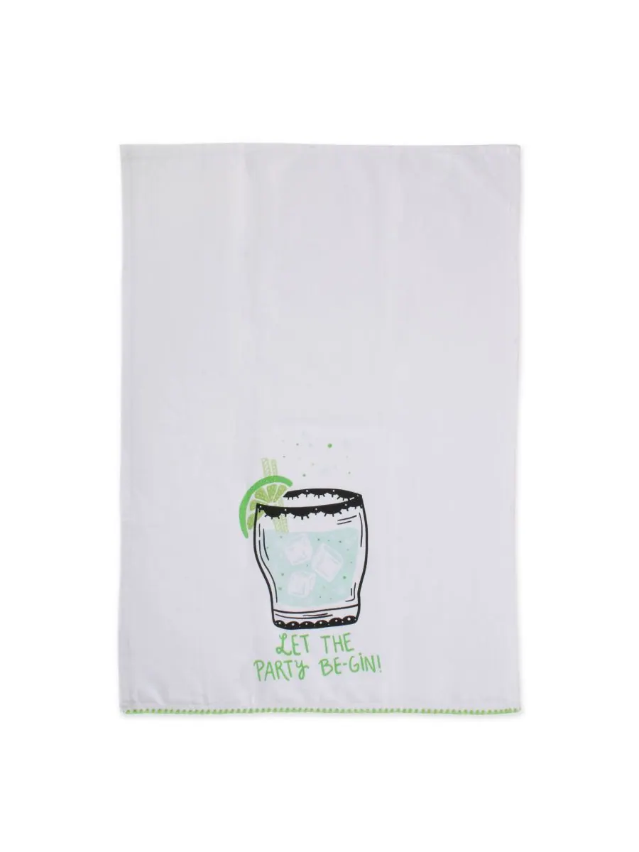 Набор из 4 бокалов Pop Fizz Home Collection Sassy Cocktails, 18 x 28 дюймов Design Imports — изображение 8 из 10, белый