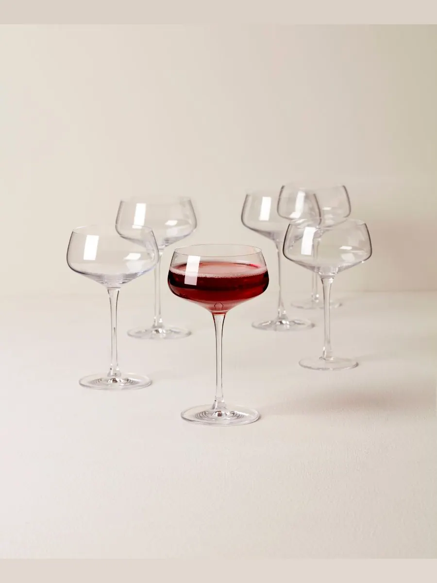 Набор из 6 угловых купе Tuscany Classics Lenox — изображение 1 из 4, прозрачный