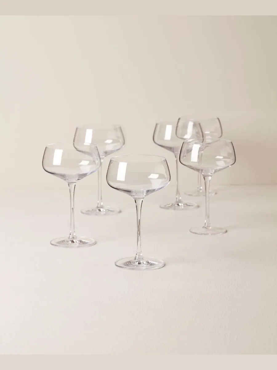 Набор из 6 угловых купе Tuscany Classics Lenox — изображение 2 из 4, прозрачный