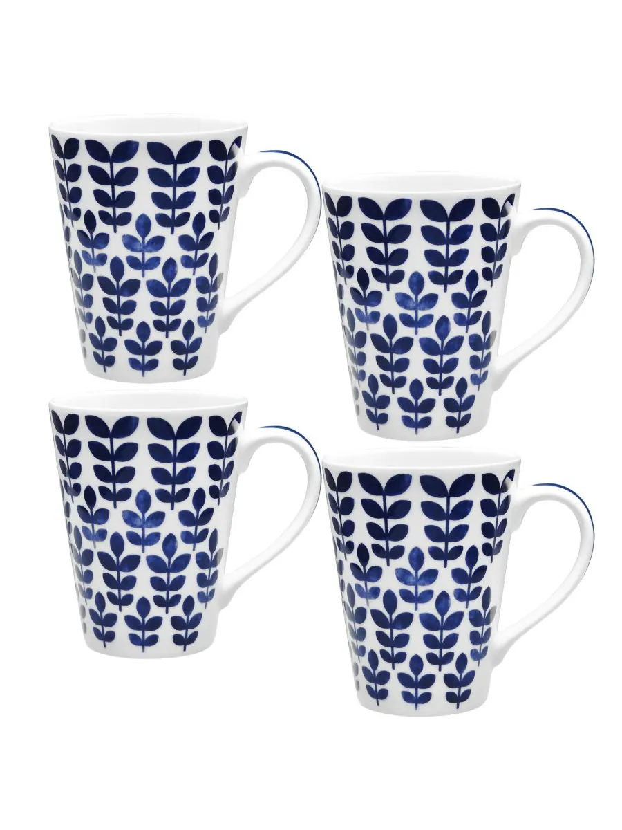 Набор из 4 кружек Sandefjord, 12 унций Noritake — изображение 1 из 2, синий