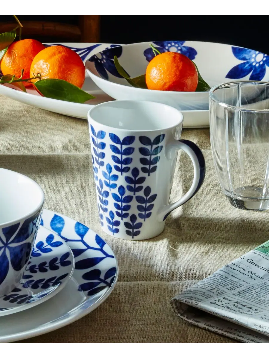 Набор из 4 кружек Sandefjord, 12 унций Noritake — изображение 2 из 2, синий