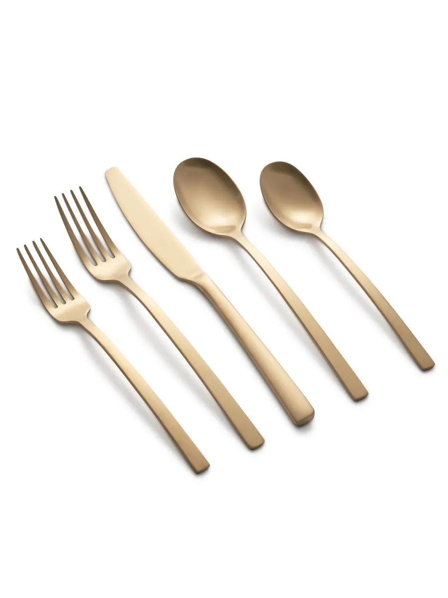 Cambridge Silversmiths Набор столовых приборов Beacon Gold Satin из 20 предметов, на 4 персоны