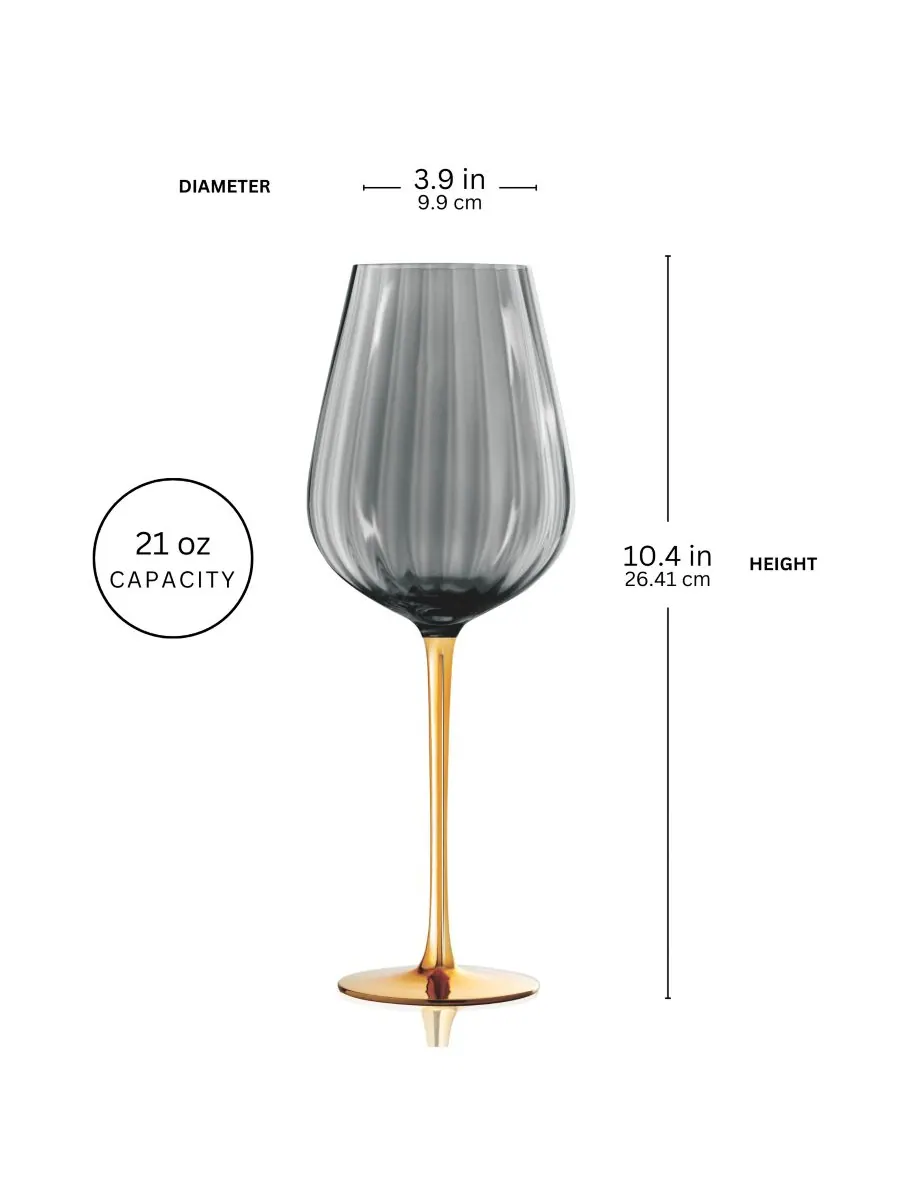 Набор из 2 универсальных бокалов для вина Posh Qualia Glass — изображение 6 из 7, серый