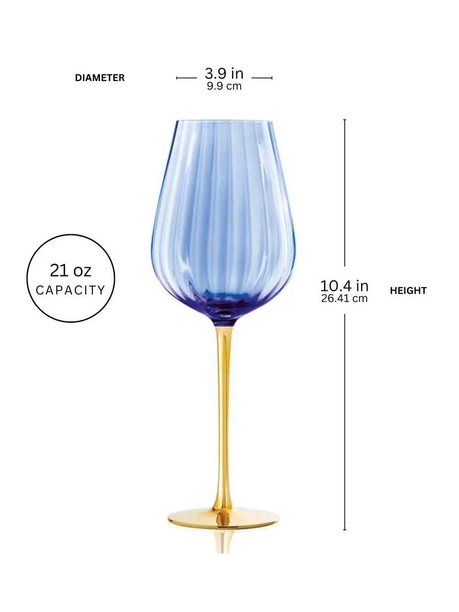 Набор из 2 универсальных бокалов для вина Posh Qualia Glass — изображение 6 из 7, синий