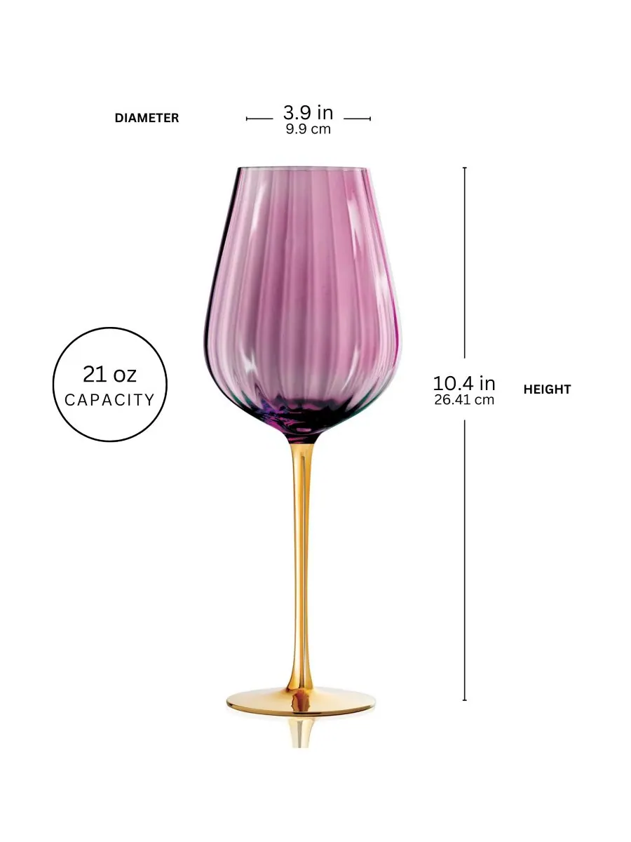 Набор из 2 универсальных бокалов для вина Posh Qualia Glass — изображение 5 из 6, фиолетовый