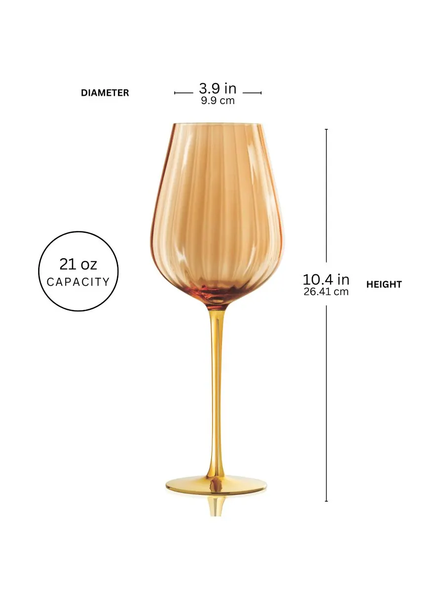 Набор из 2 универсальных бокалов для вина Posh Qualia Glass — изображение 6 из 7, янтарный