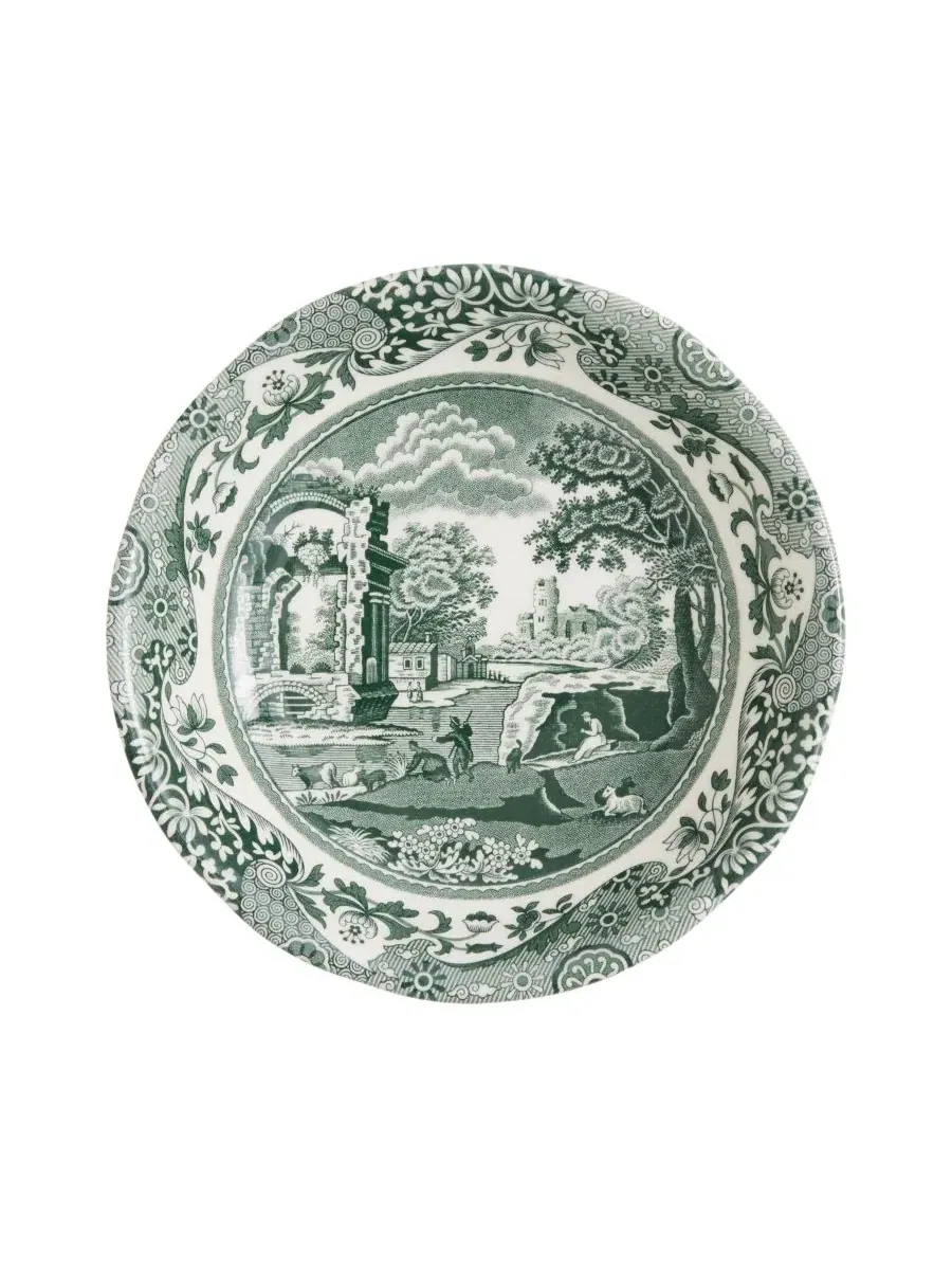 Набор из 4 итальянских мисок для хлопьев Heritage Green Spode — изображение 4 из 10, зеленый