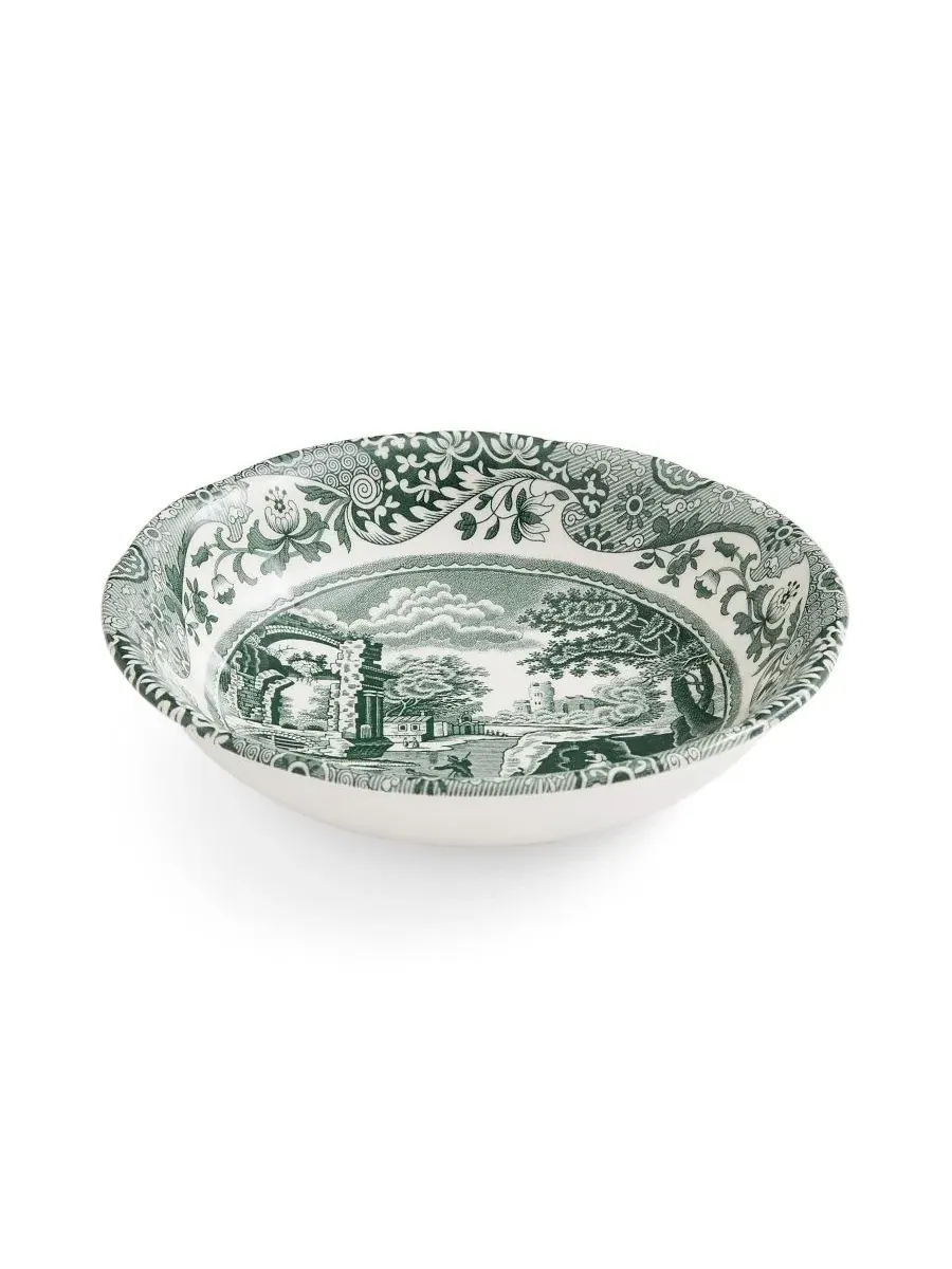 Набор из 4 итальянских мисок для хлопьев Heritage Green Spode — изображение 5 из 10, зеленый