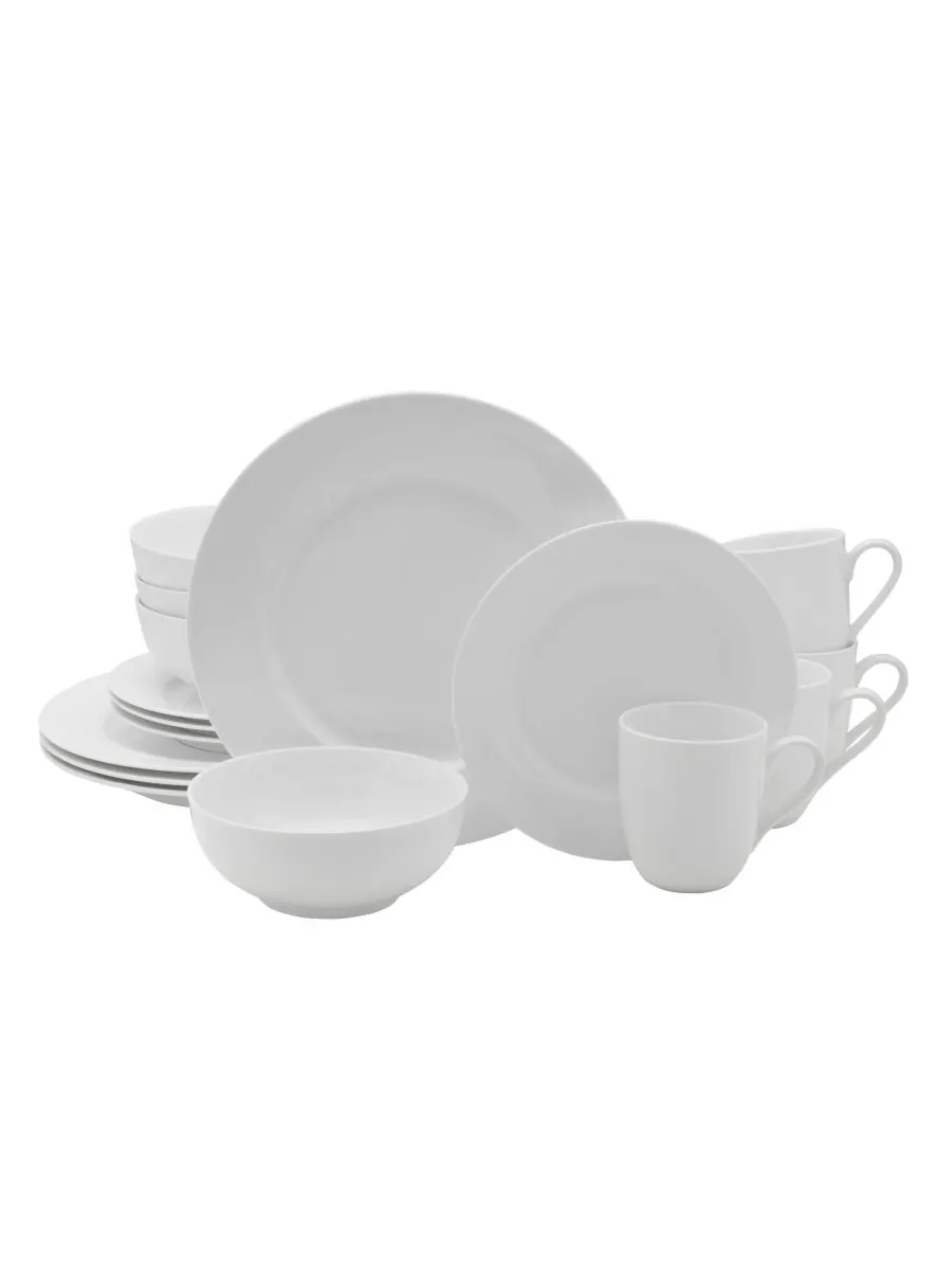 Набор посуды Everyday Whiteware Classic Rim из 16 предметов, на 4 персоны Fitz and Floyd