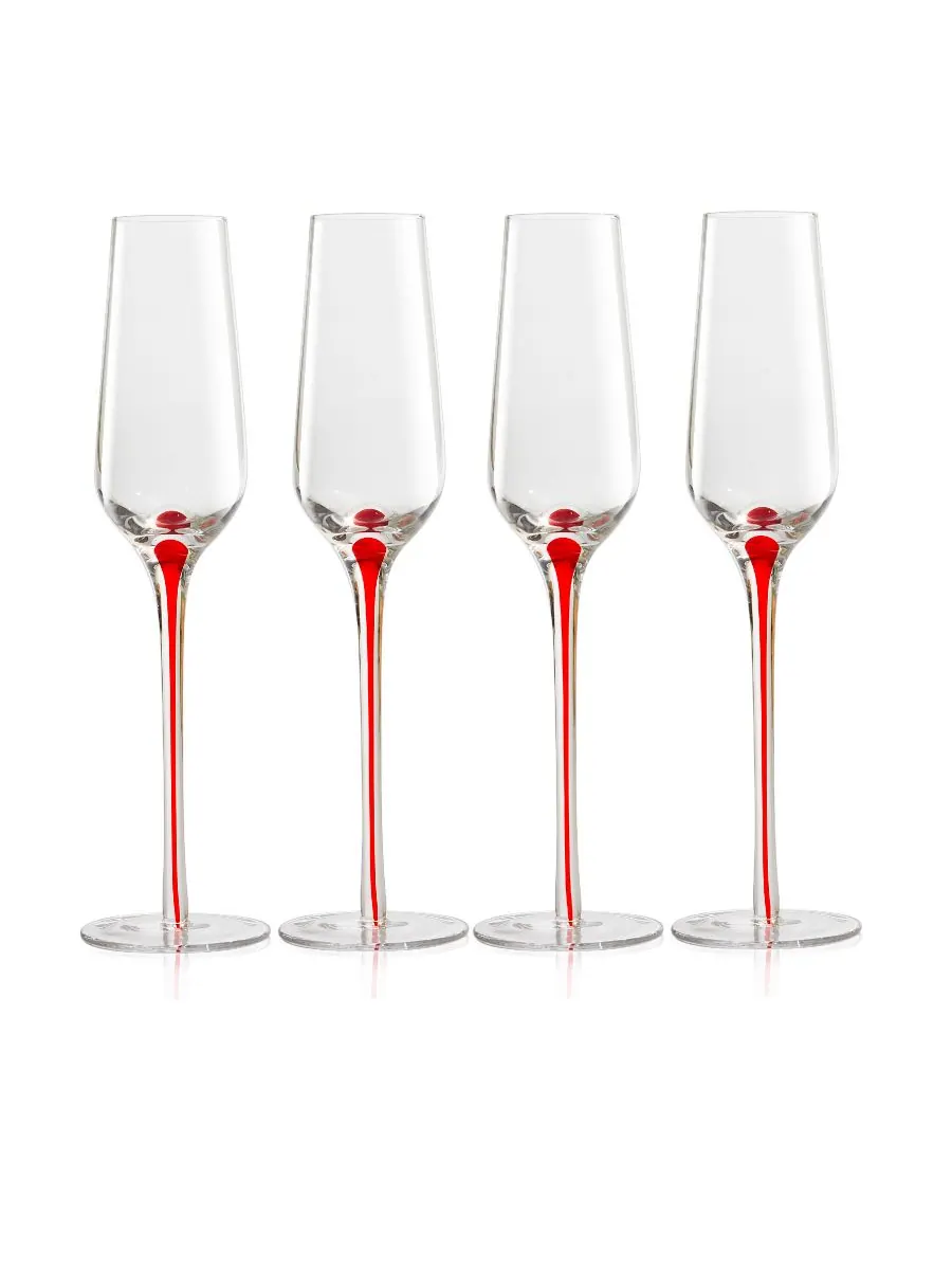 Набор из 4 флейт "Tempest" Qualia Glass