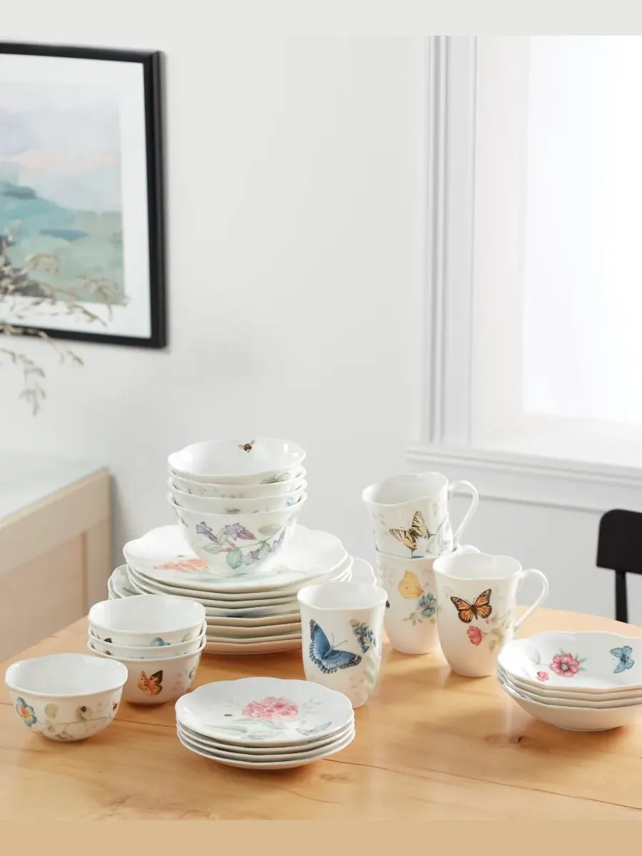 Чайный и десертный сервиз Butterfly Meadow, 37 предметов, на 8 персон Lenox — изображение 6 из 6, мульти