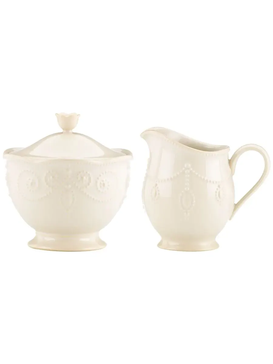 Столовый сервиз, французский набор для сахара и сливок Perle Lenox — изображение 1 из 3, белый