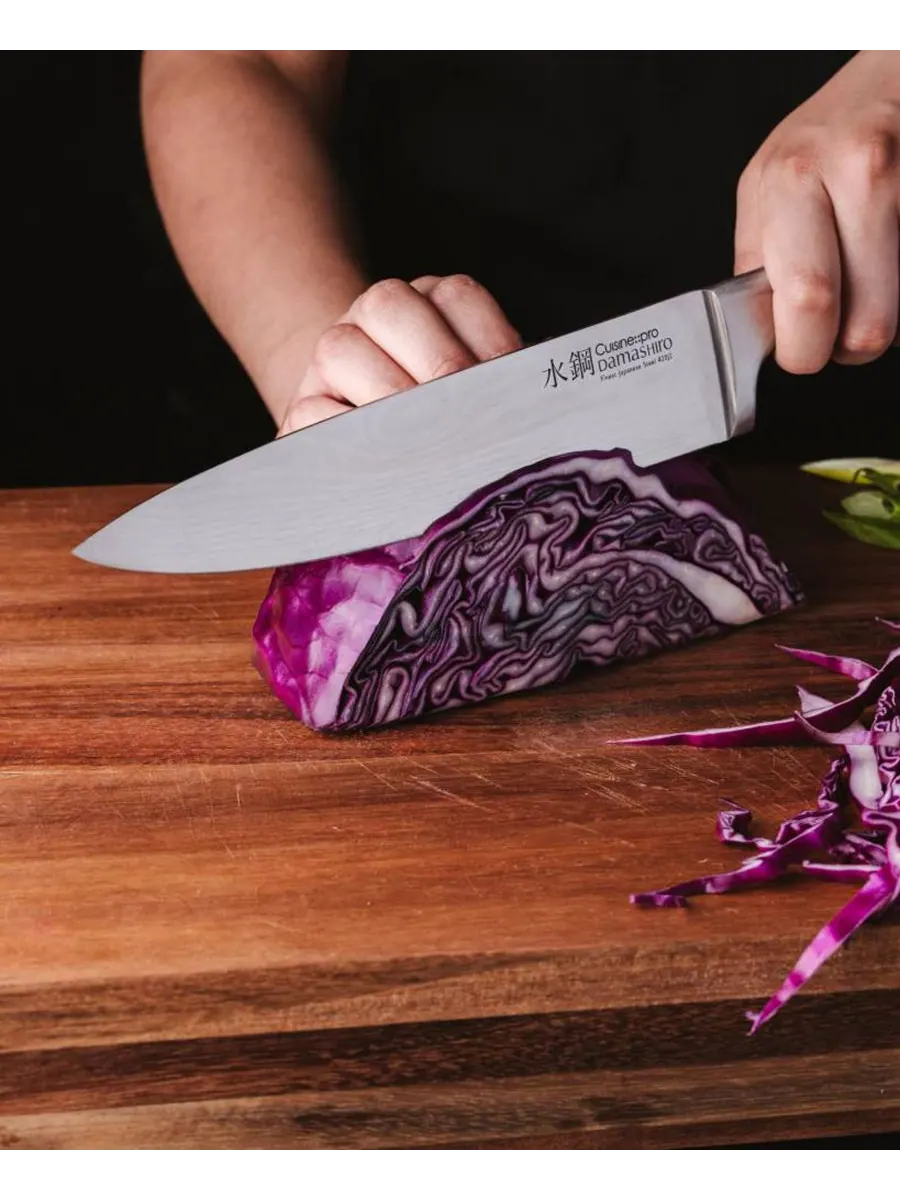Набор ножей Damashiro Mizu с подставкой из дуба, 7 предметов Cuisine::pro, — изображение 6 из 7, нет цвета